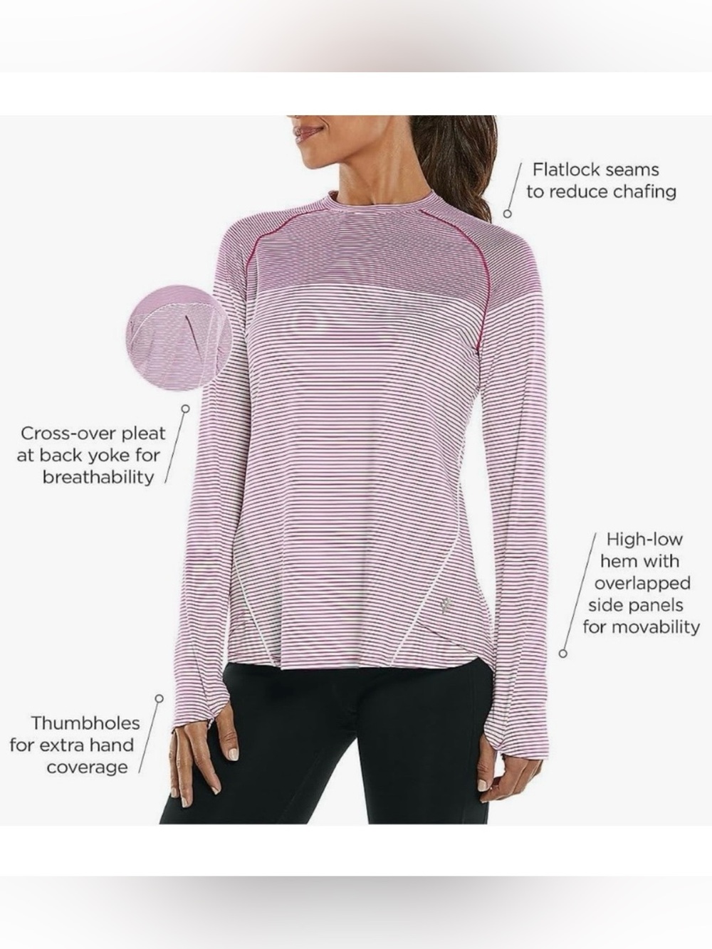 Coolibar UPF Accelera Shirt - Picture 6 of 6